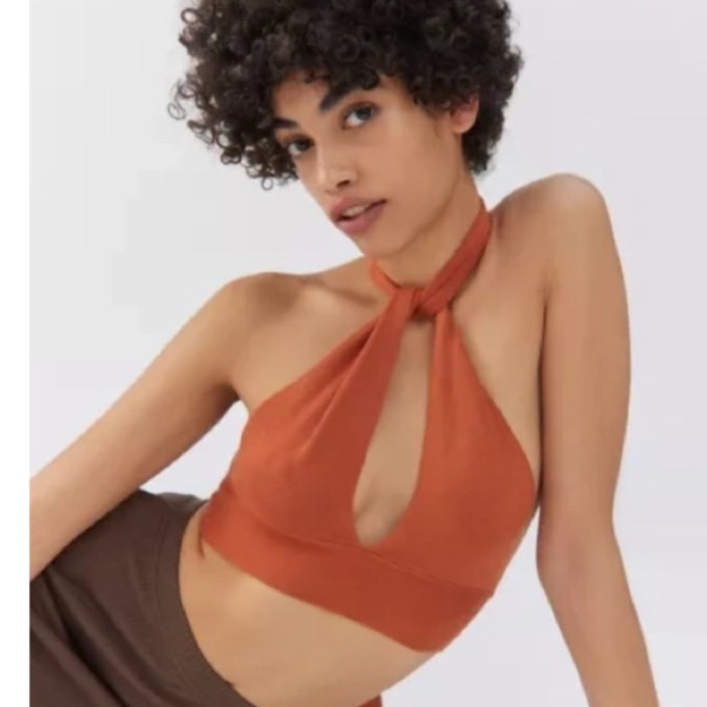 Urban Outfitters Terracotta Halter Crop Top